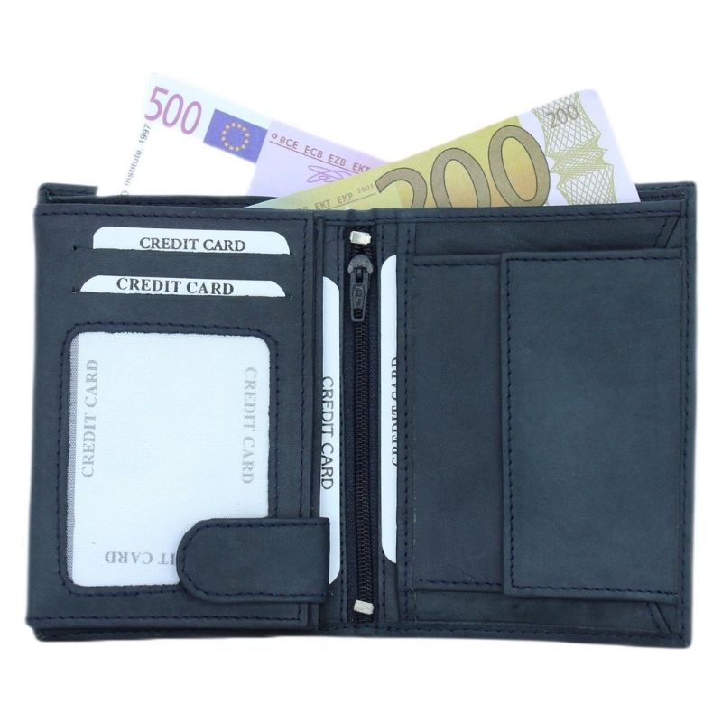 Heren portemonnee billfold leren portemonnee - muntvak | Fana Bags